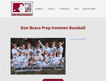 Tablet Screenshot of donboscoprepbaseball.com